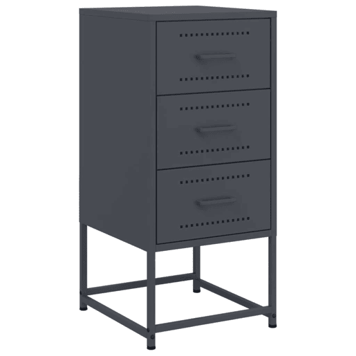 vidaXL Mesa de cabeceira 36x39x78 cm aço antracite