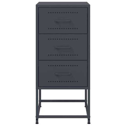 vidaXL Mesa de cabeceira 36x39x78 cm aço antracite