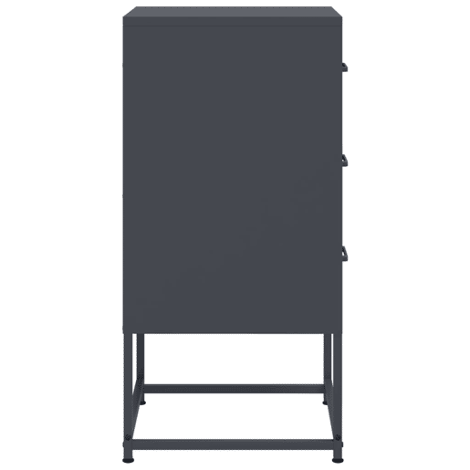 vidaXL Mesa de cabeceira 36x39x78 cm aço antracite