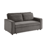 Sofá-cama conversível em veludo caneladode 3 lugares, Chill veludo canelado, Cinza, 172.5x91.5x88.5 cm