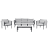 Beliani Conjunto lounge Aço SKALA