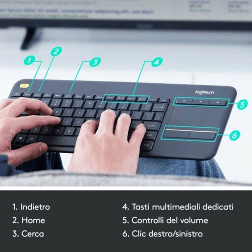 Teclado Logitech 920-007135 Cinzento QWERTY Teclado Logitech 920-007135 Cinzento QWERTY