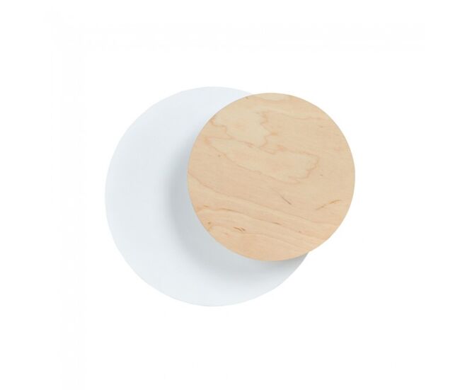 Aplique de pared aura blanco+madera marca wonderlamp