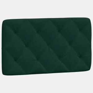 vidaXL Almofadão de cabeceira 80 cm veludo verde-escuro