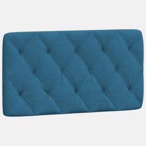 vidaXL Almofadão de cabeceira 100 cm veludo azul