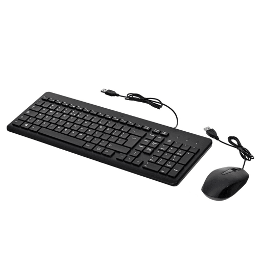 Teclado e Rato HP 150 Preto QWERTY Qwerty US