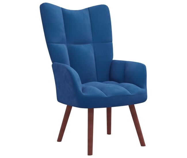 Vidaxl sillón de relax de terciopelo azul