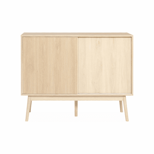 Arca de armazenamento com decoração de madeira ,115cm, Linear, Madeira, 115x39.5x90 cm