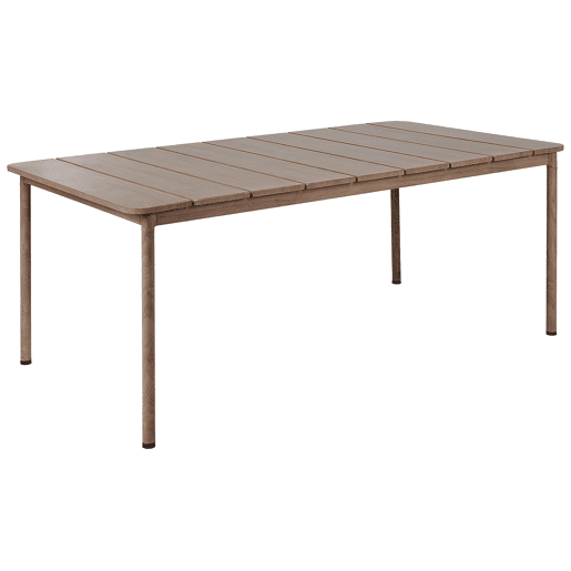 Mesa de refeição de jardim FLAVIA 185 cm 96 cm Metal Castanho