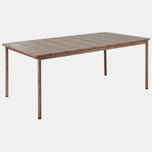 Mesa de refeição de jardim FLAVIA 185 cm 96 cm Metal Castanho