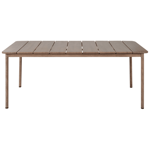 Mesa de refeição de jardim FLAVIA 185 cm 96 cm Metal Castanho