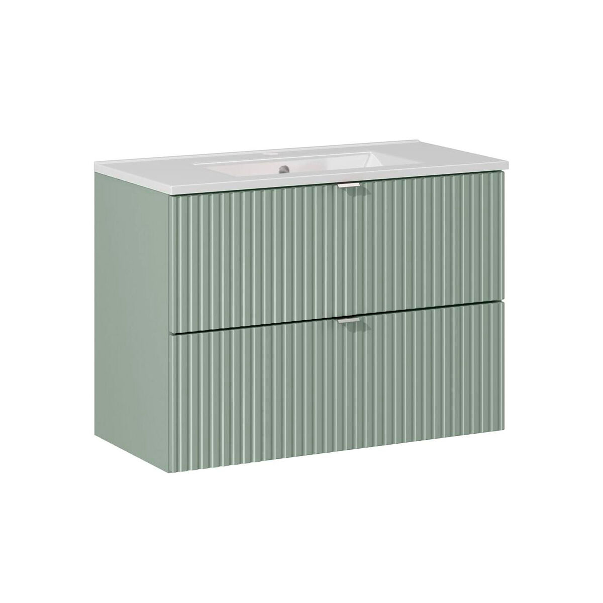 Mueble lavabo individual encastrado 2 cajones Jade