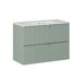 Mueble lavabo individual encastrado 2 cajones Jade Mueble lavabo individual encastrado 2 cajones Jade Verde