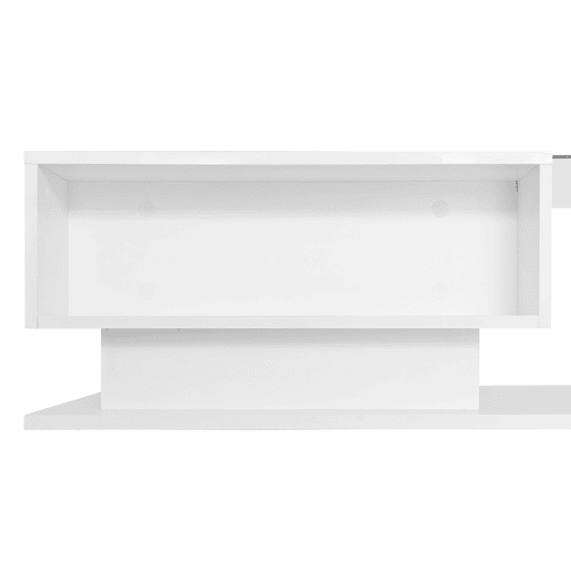 Mesa de centro retangular de painel de partÃculas com 1 gaveta e luz LED,branco Mesa de centro retangular de painel de partÃculas com 1 gaveta e luz LED,branco