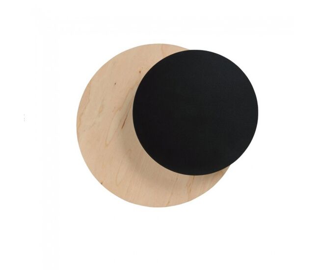 Aplique de pared aura madera+negro marca wonderlamp