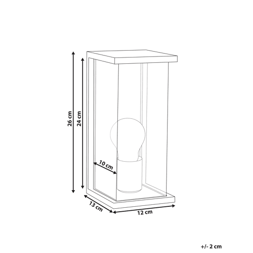 Beliani Iluminação de parede para exterior WAKAL