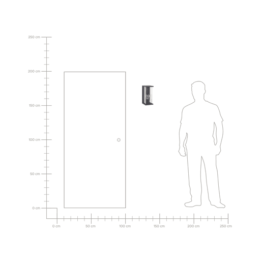 Beliani Iluminação de parede para exterior WAKAL