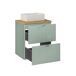 Conjunto de muebles lavabo individual 2 cajones y columna Jade Conjunto de muebles lavabo individual 2 cajones y columna Jade Verde