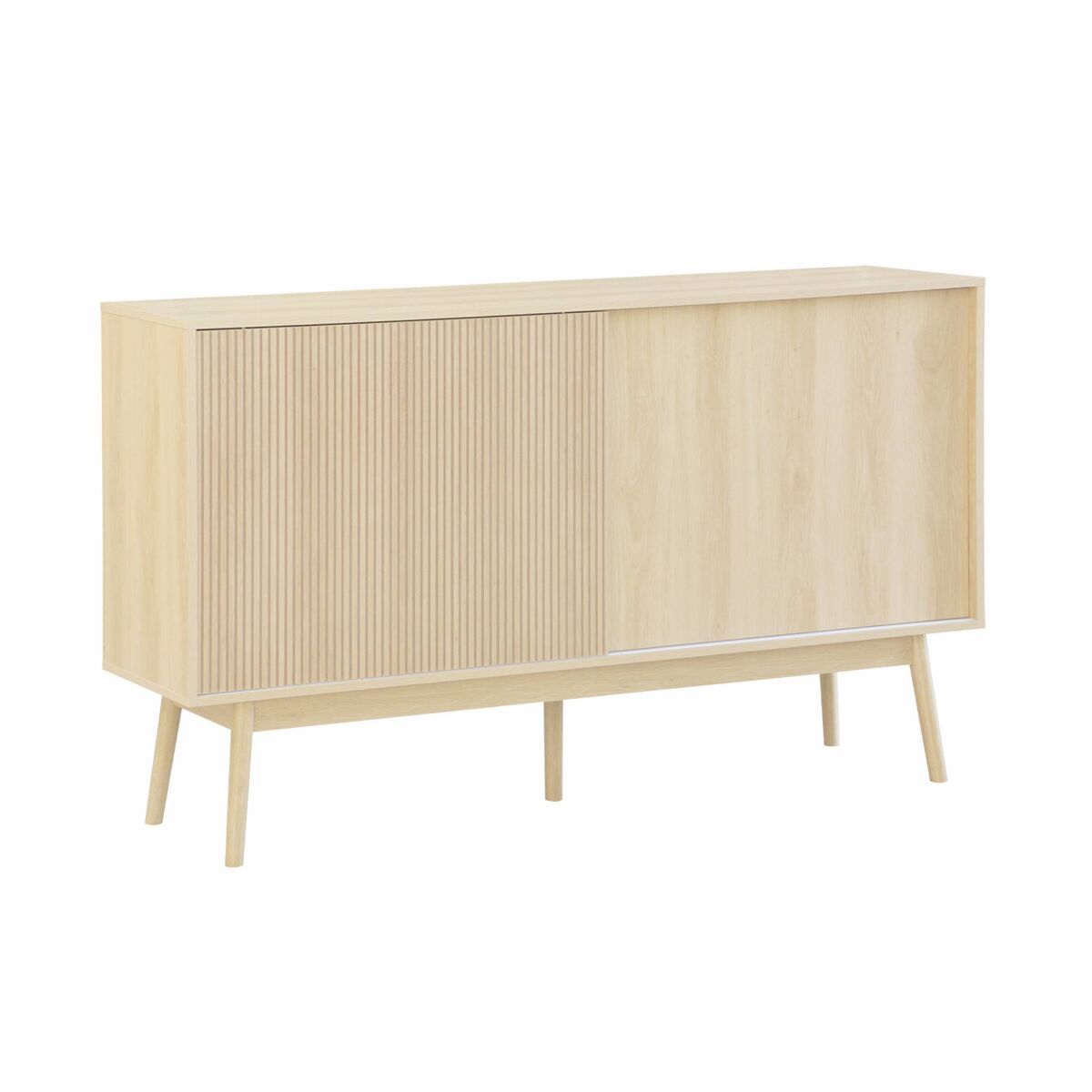 Aparador escandinavo efecto madera con 2 puertas, 150cm 150 Madera Clara