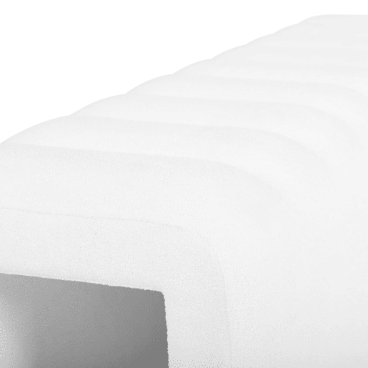 Banco, fim de cama contemporâneo tecido, Ito, Branco, 114x40x45 cm