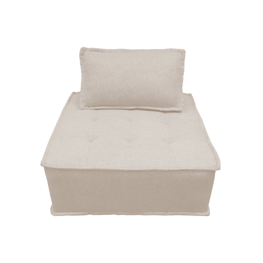 Módulo para sofá modular em tecido estofado, 1 lugar, Dao, Creme, 90x90x40 cm