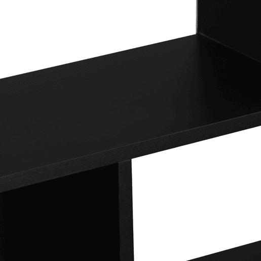 Estante de 3 prateleiras com 6 compartimentos, Pieter, Preto, 83x23x80 cm
