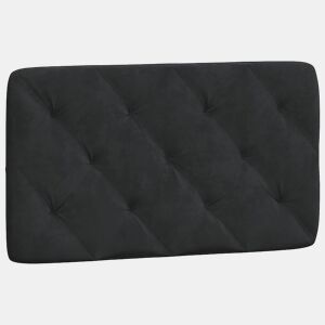 vidaXL Almofadão de cabeceira 90 cm veludo preto