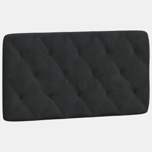 vidaXL Almofadão de cabeceira 100 cm veludo preto