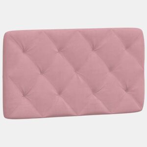 vidaXL Almofadão de cabeceira 80 cm veludo rosa