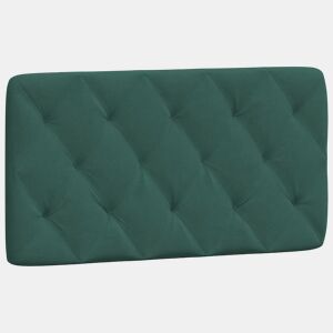 vidaXL Almofadão de cabeceira 100 cm veludo verde-escuro