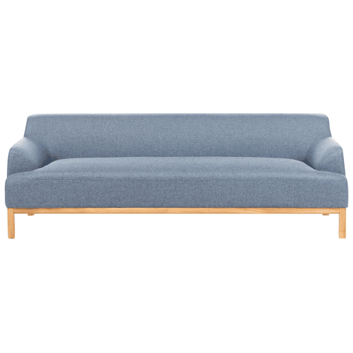 Sofá SOSJO Tecido Azul 3 lugares Sofá SOSJO Tecido Azul 3 lugares