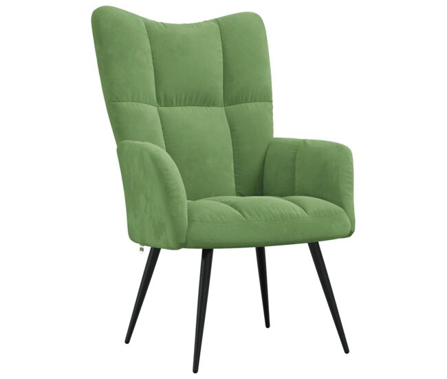 Vidaxl sillón de relax de terciopelo verde claro