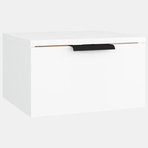 vidaXL Mesa de cabeceira montagem na parede 34x30x20 cm branco