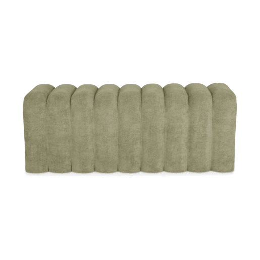 Banco, fim de cama contemporâneo tecido, Ito, Verde, 114x40x45 cm