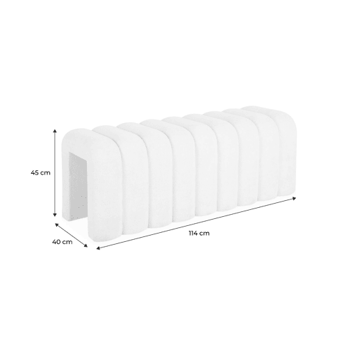 Banco, fim de cama contemporâneo tecido, Ito, Verde, 114x40x45 cm