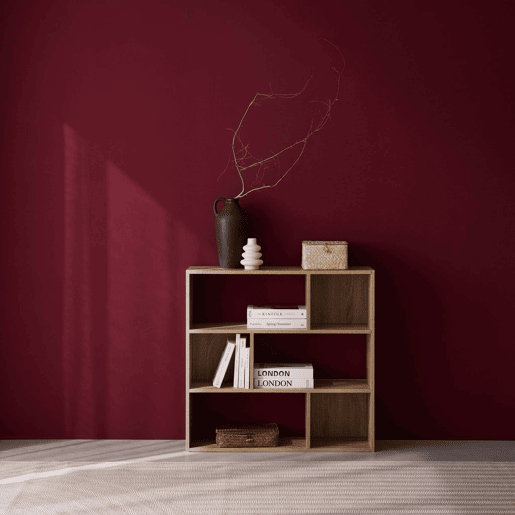 Estante de 3 prateleiras com 6 compartimentos, Pieter, Natural, 83x23x80 cm