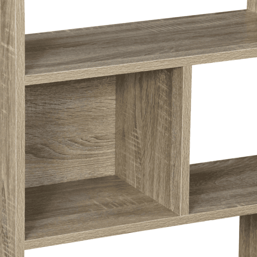 Estante de 3 prateleiras com 6 compartimentos, Pieter, Natural, 83x23x80 cm