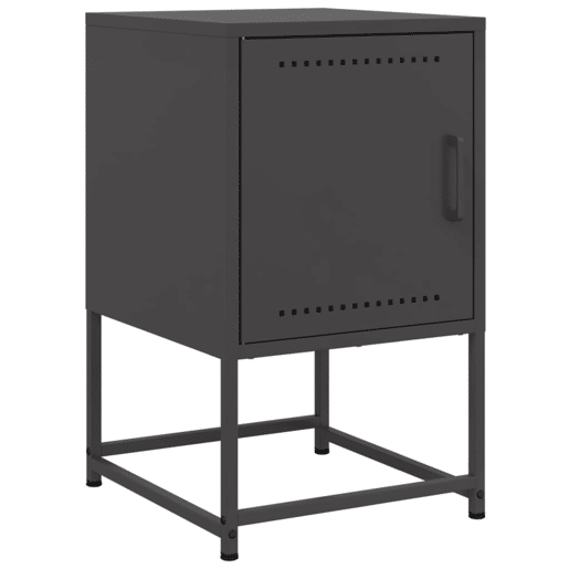 vidaXL Mesa de cabeceira 36x39x60,5 cm aço preto