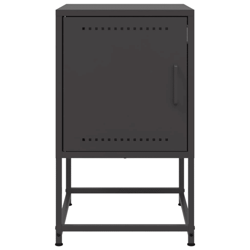 vidaXL Mesa de cabeceira 36x39x60,5 cm aço preto