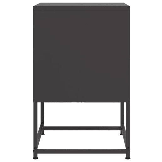 vidaXL Mesa de cabeceira 36x39x60,5 cm aço preto