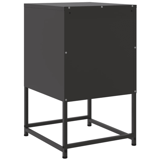 vidaXL Mesa de cabeceira 36x39x60,5 cm aço preto