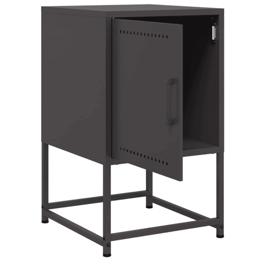 vidaXL Mesa de cabeceira 36x39x60,5 cm aço preto