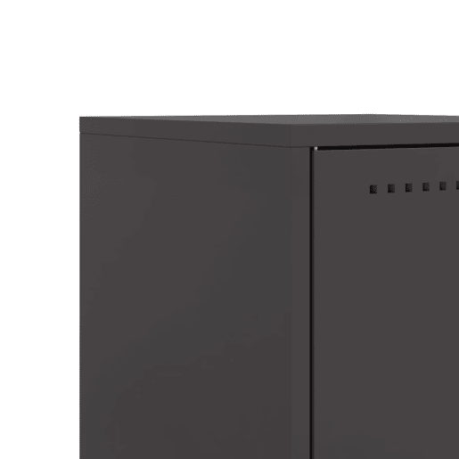 vidaXL Mesa de cabeceira 36x39x60,5 cm aço preto