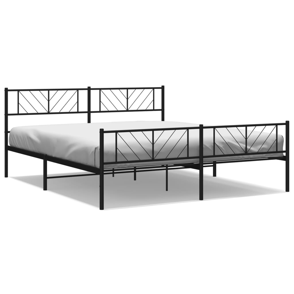 Estructura de cama 180x200 Negro