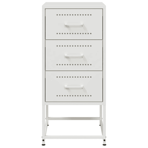vidaXL Mesa de cabeceira 36x39x78 cm aço branco vidaXL Mesa de cabeceira 36x39x78 cm aço branco