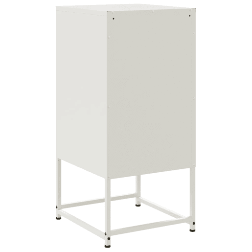vidaXL Mesa de cabeceira 36x39x78 cm aço branco vidaXL Mesa de cabeceira 36x39x78 cm aço branco