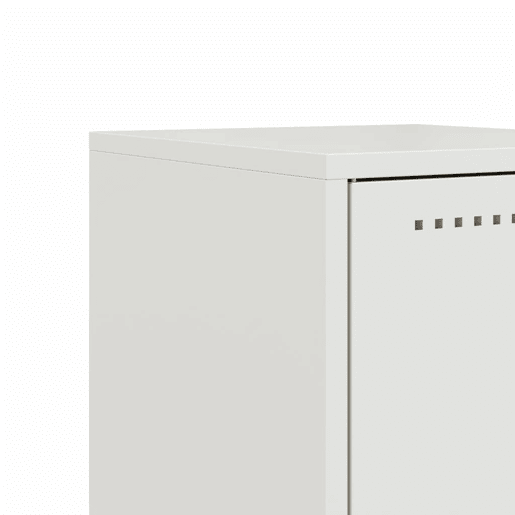 vidaXL Mesa de cabeceira 36x39x78 cm aço branco vidaXL Mesa de cabeceira 36x39x78 cm aço branco
