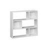 Estante de 3 prateleiras com 6 compartimentos, Pieter, Branco, 83x23x80 cm