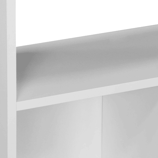 Estante de 3 prateleiras com 6 compartimentos, Pieter, Branco, 83x23x80 cm