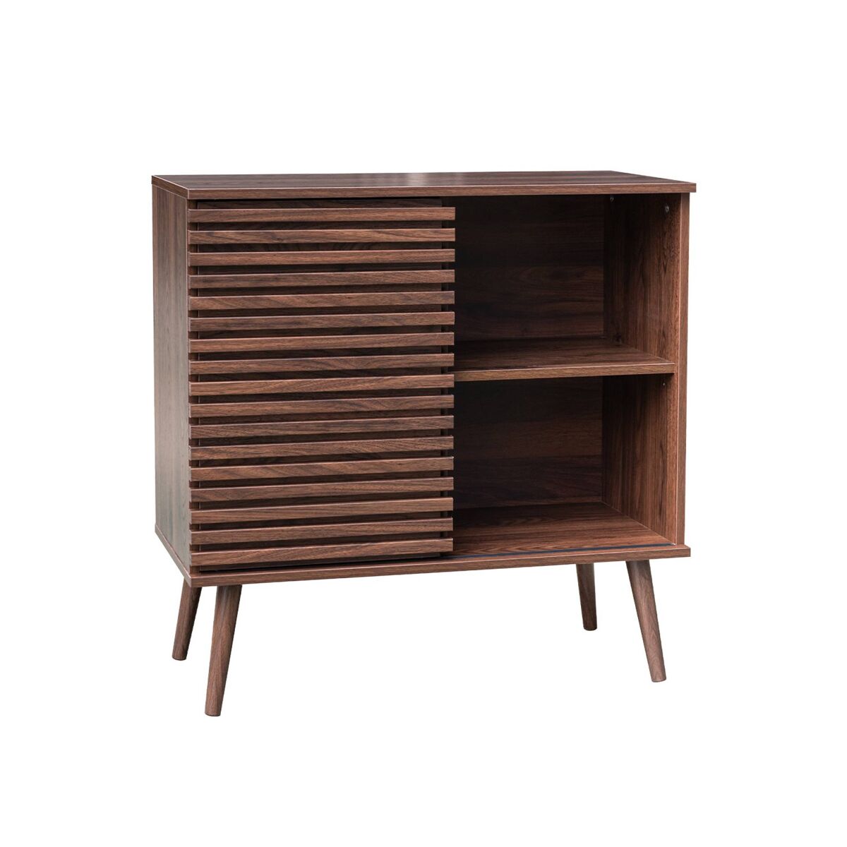 Aparador escandinavo con decoración de madera, 80cm 80 Madera